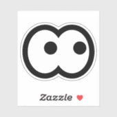 Funny Cartoon Eyeball Vinyl Sticker (Vel)