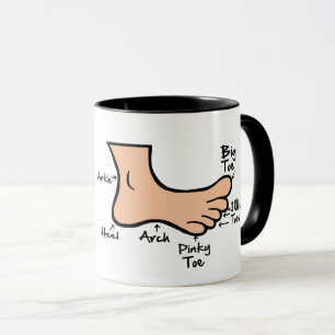 Funny Cartoon Foot Podiatry Mok