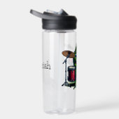 Funny Cartoon Frog Spelen De Drums Waterfles (Rechts)