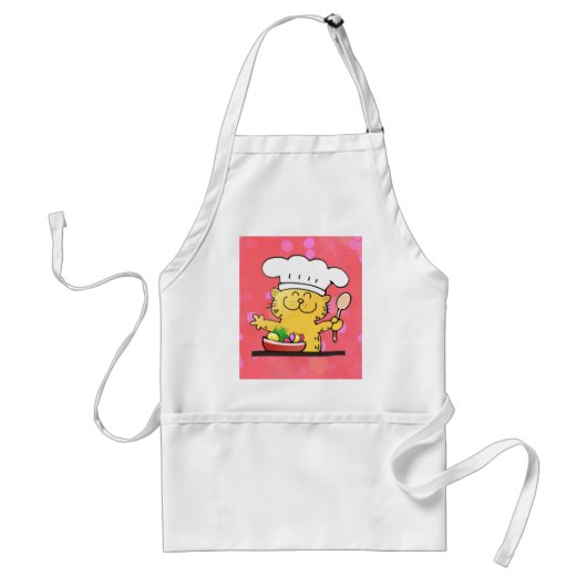 Funny Cartoon | Funny Kat Chef Apron Standaard Schort (Voorkant)