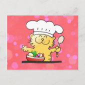 Funny Cartoon | Funny Kat Chef Briefkaart (Voorkant)