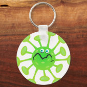 Funny Cartoon Germ Bacteria Sleutelhanger (Voorkant)