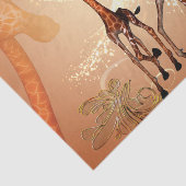 Funny cartoon giraffes tissuepapier (Detail)