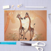 Funny cartoon giraffes tissuepapier (Craft)