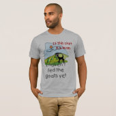 Funny Cartoon Goat Shirt Bella Canvas (Voorkant volledig)