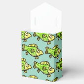 Funny Cartoon Green Fish Drawing Favor Boxes Bedankdoosjes (Geopend)