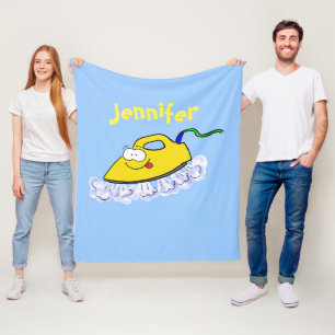 Funny cartoon ijzerwas illustratie fleece deken