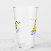 Funny cartoon ijzerwas illustratie glas (Links)