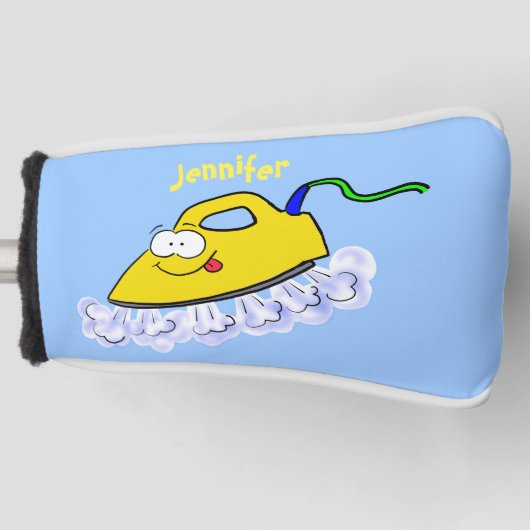 Funny cartoon ijzerwas illustratie golfheadcover (Voorkant)