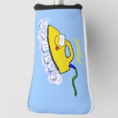 Funny cartoon ijzerwas illustratie golfheadcover (Draai 90)
