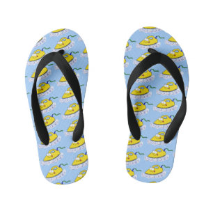 Funny cartoon ijzerwas illustratie kinder teenslippers
