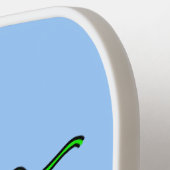 Funny cartoon ijzerwas illustratie pickleball paddle (Links Detail)