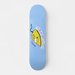 Funny cartoon ijzerwas illustratie skateboard