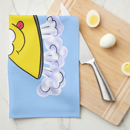 Funny cartoon ijzerwas illustratie theedoek (Quarter Fold)