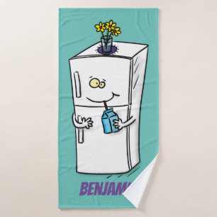 Funny cartoon illustratie bad handdoek