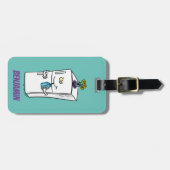 Funny cartoon illustratie bagagelabel (Voorkant horizontaal)