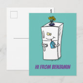 Funny cartoon illustratie briefkaart (Voorkant / Achterkant)