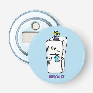 Funny cartoon illustratie button flesopener