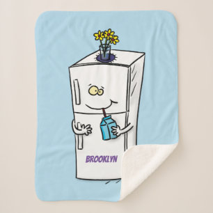 Funny cartoon illustratie sherpa deken