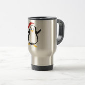 Funny Cartoon Kerstmis Penguin Reisbeker (Voorkant rechts)