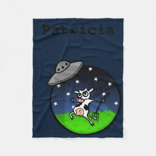 FUNNY CARTOON KOE ALIEN ABDUCTION FLEECE BLANKET DEKEN