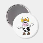 Funny Cartoon Koe Magneet (Voorkant / Achterkant)