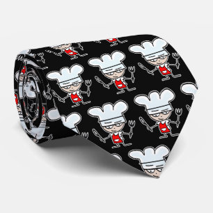 Funny cartoon kookpatroon stropdas cadeau voor che