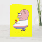 Funny Cartoon Man Valentine's Day Greeting Card Feestdagen Kaart (Achterkant)