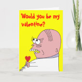 Funny Cartoon Man Valentine's Day Greeting Card Feestdagen Kaart (Voorkant)