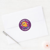 Funny Cartoon Mango Pun: Het kost twee keer mango Ronde Sticker (Envelop)