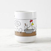 Funny Cartoon - Moeder Chicken Cooking Koffiemok (Center)