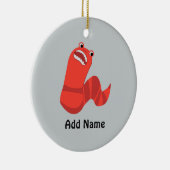 Funny Cartoon Mongolian Death Worm Keramisch Ornament (Rechts)