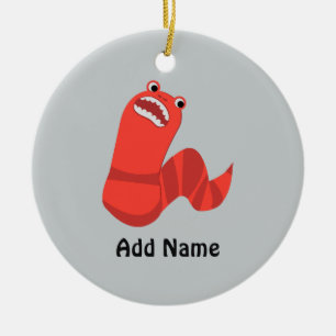 Funny Cartoon Mongolian Death Worm Keramisch Ornament