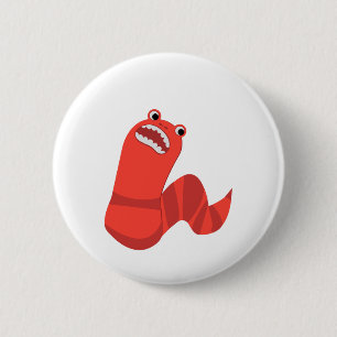 Funny Cartoon Mongolian Death Worm Ronde Button 5,7 Cm