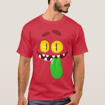 Funny Cartoon Monster Face die Tongue toont