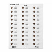 Funny Cartoon Moose Etiket (Full Sheet)