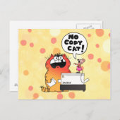 Funny Cartoon Mouse | Funny Mouse en Cat Briefkaart (Voorkant / Achterkant)