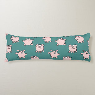 Funny Cartoon Pattern Pig Jaar kiezen Kleurlichaam Lichaamskussen