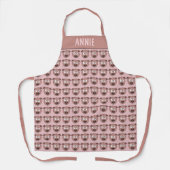 Funny Cartoon Pig Pattern Custom Schort (Voorkant)