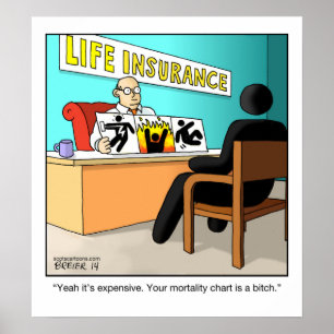 Funny Cartoon Poster - Actuary
