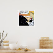 Funny Cartoon Poster — Old Hag Illusion (Keuken)