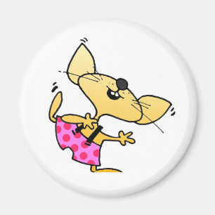 Funny Cartoon Rats Dance Magneet