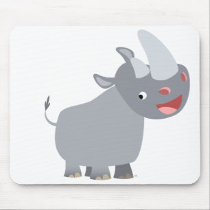 Funny Cartoon Rhino Mousepad Muismat