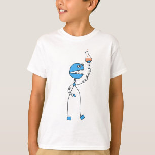 Funny Cartoon Robot Chemistry Kinder T-shirt