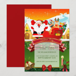 Funny Cartoon Santa Claus Kaart