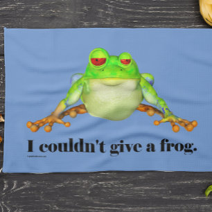 Funny Cartoon Sarcastic Frog Theedoek