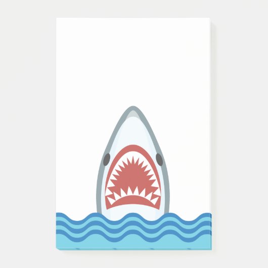Funny Cartoon Shark Head Post-it® Notes (Voorkant)
