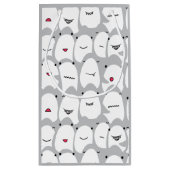 Funny Cartoon Sharks Klein Cadeauzakje (Achterkant)