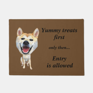 Funny Cartoon Shiba Inu Dog Doormat Deurmat