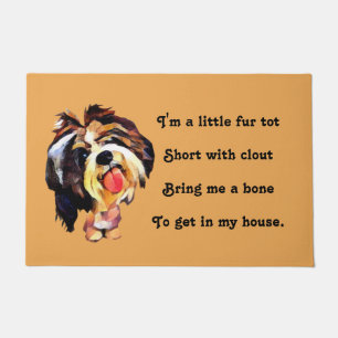 Funny Cartoon Shih Tzu Dog Doormat Deurmat